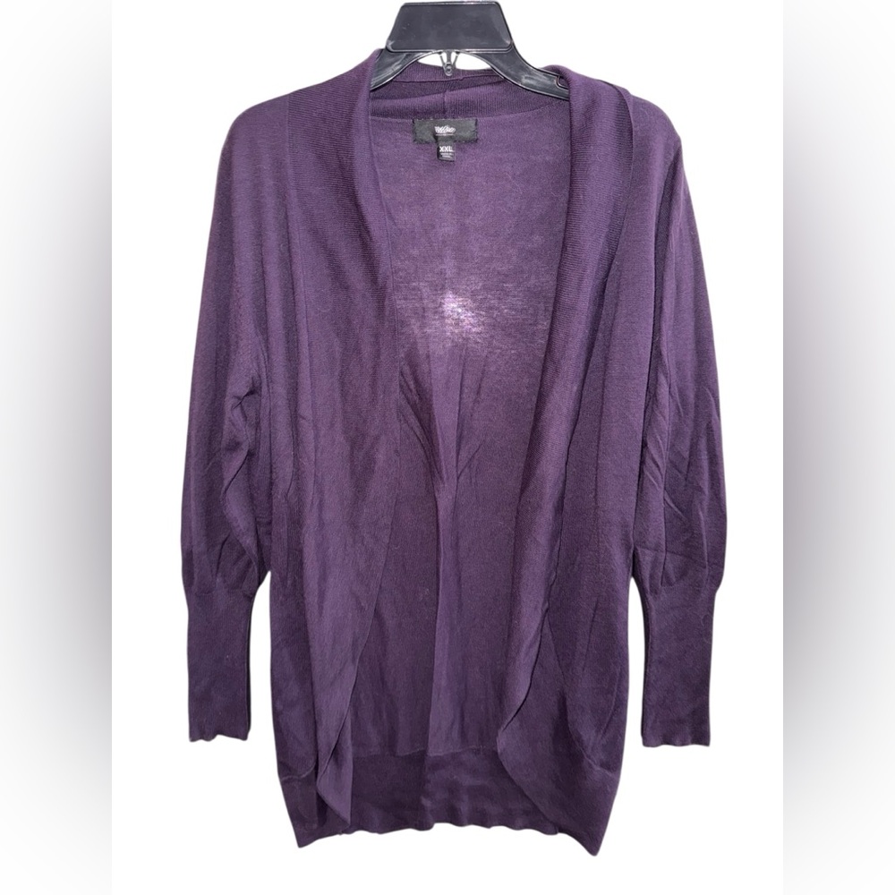 Mossimo Supply Co. Cotton Purple Women's Sweater Cardigan XXL